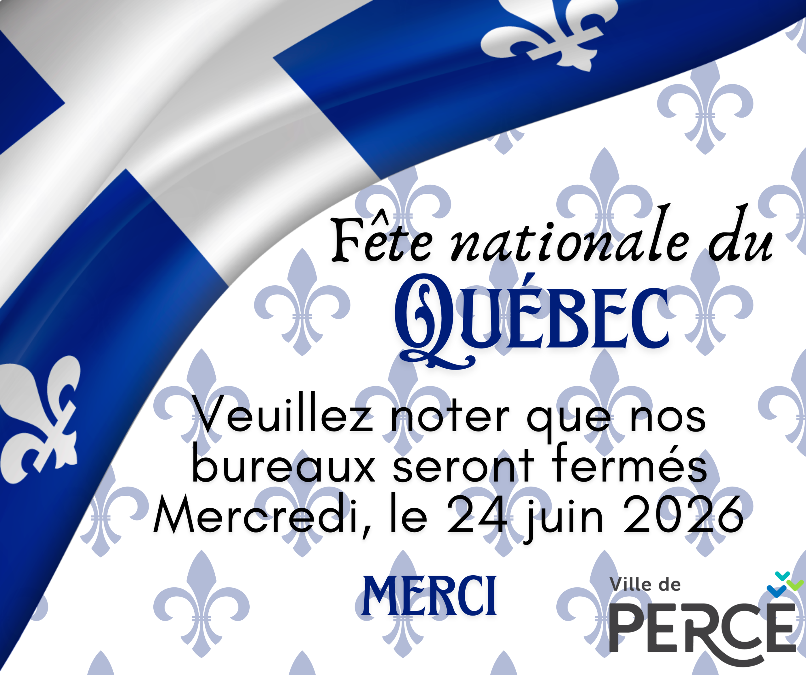 Fermeture Hôtel de Ville – 24 juin 2026