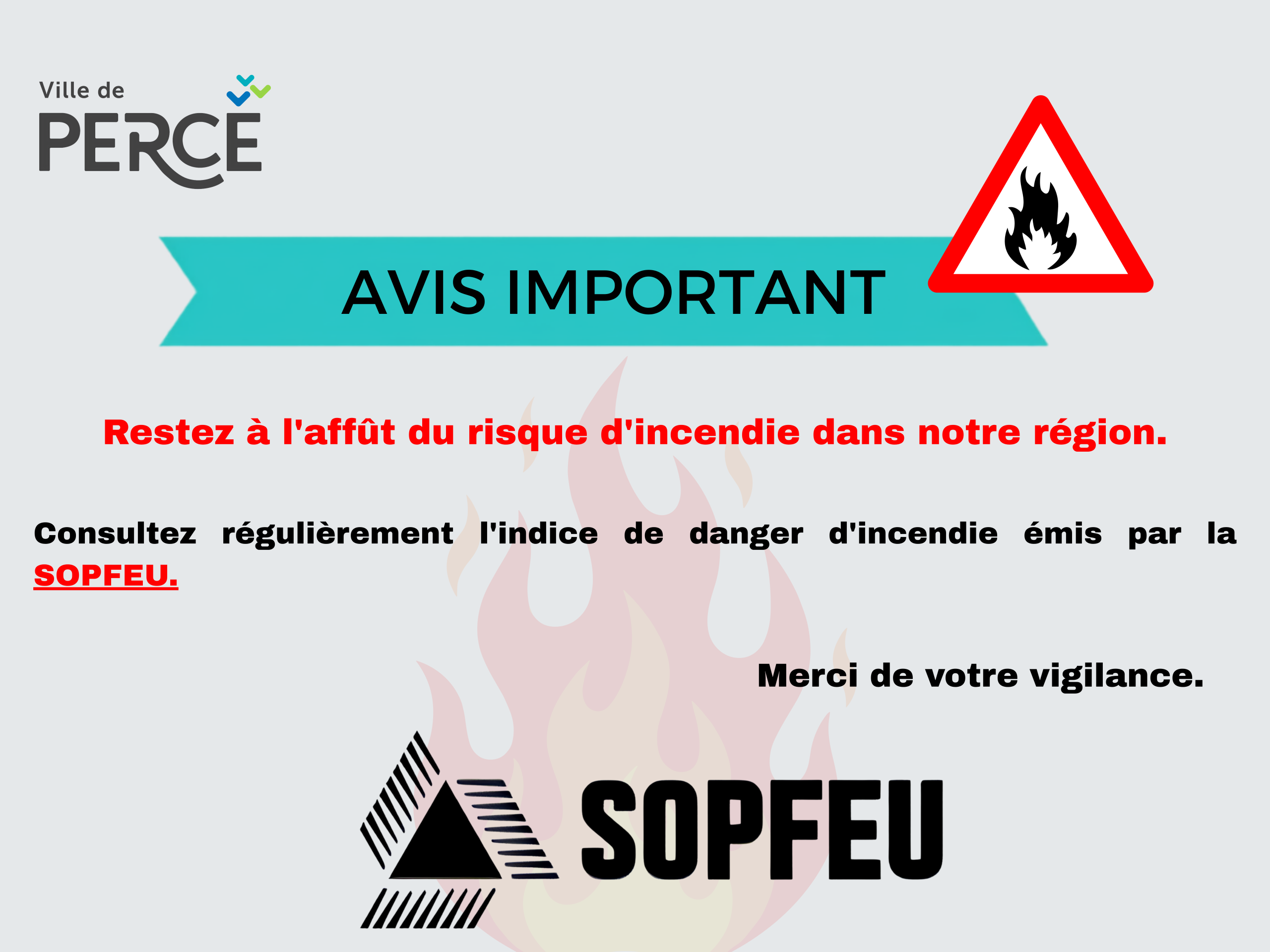 Indice de danger d’incendie – SOPFEU