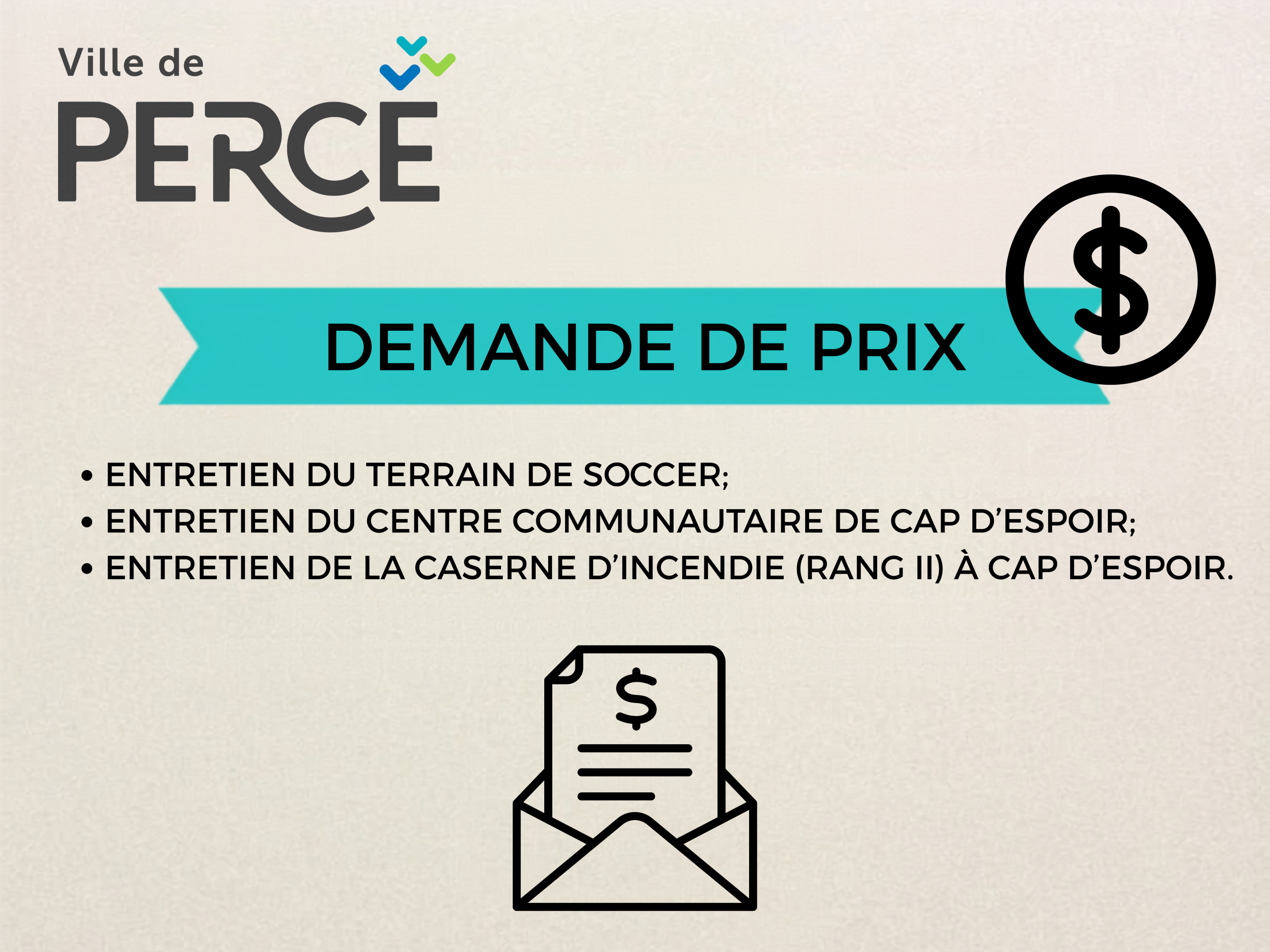 16 juillet 2026 – Demande de prix – Entretien du gazon