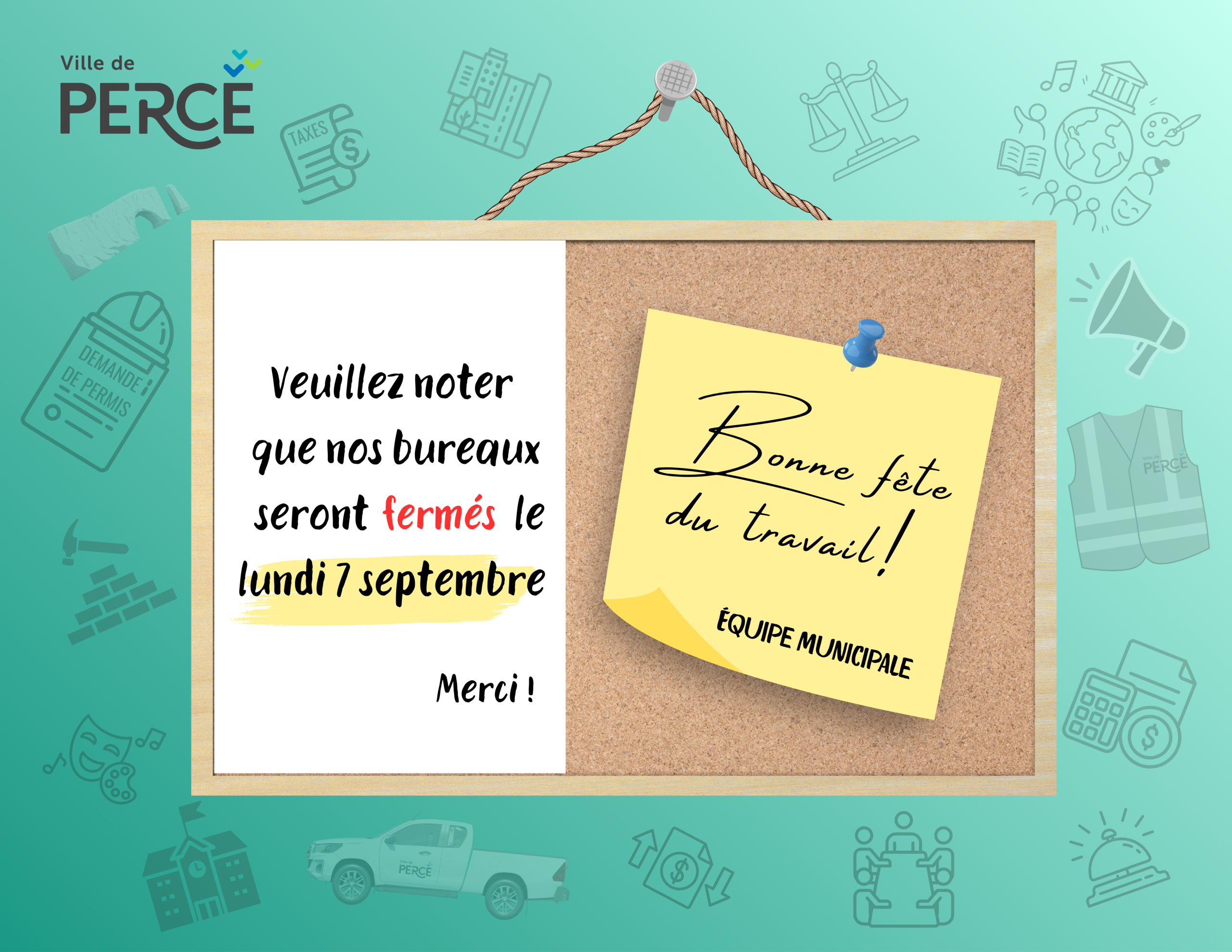 Bureaux fermés – 7 septembre 2026