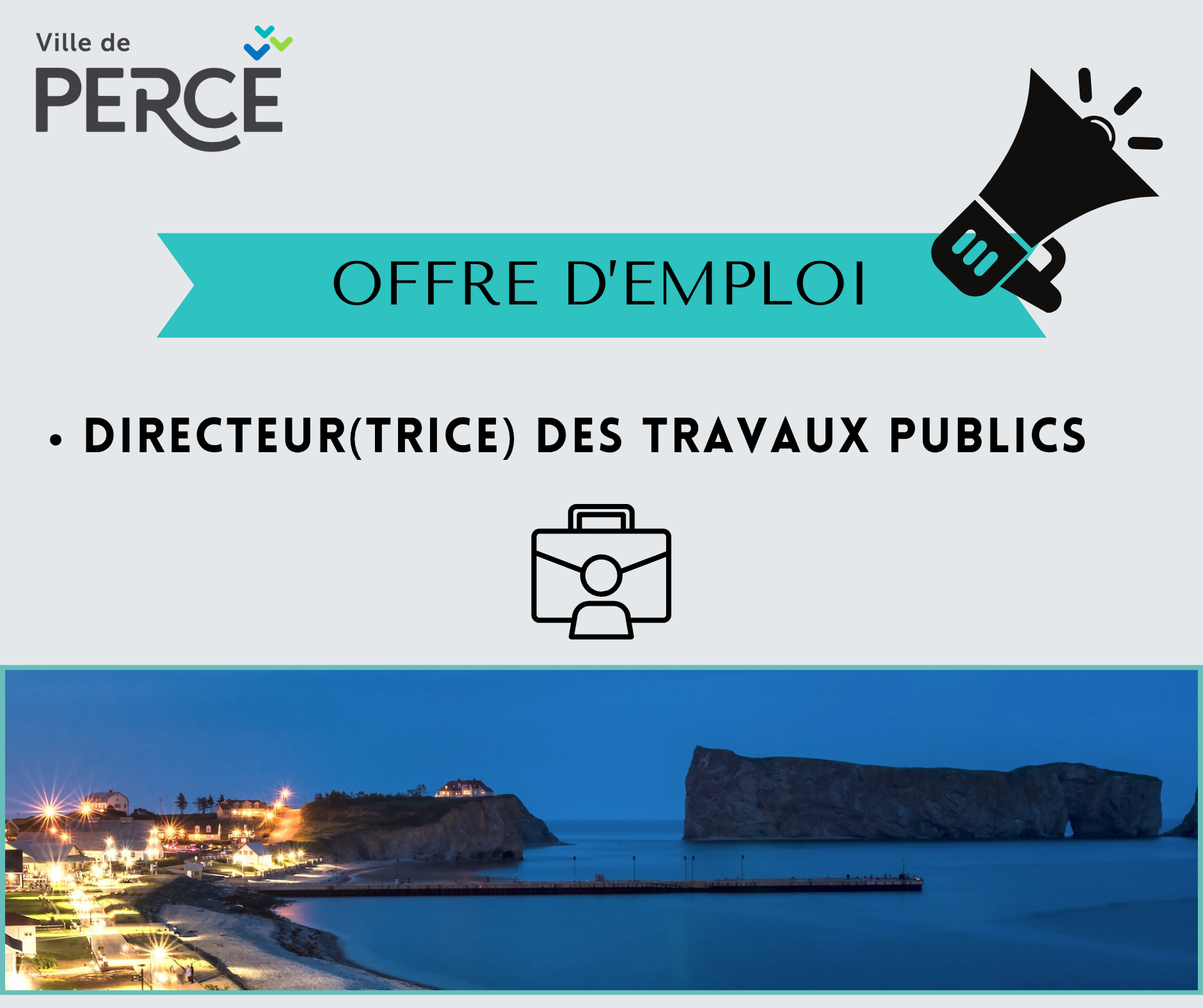 Offre d’emploi | Directeur(trice) des travaux publics